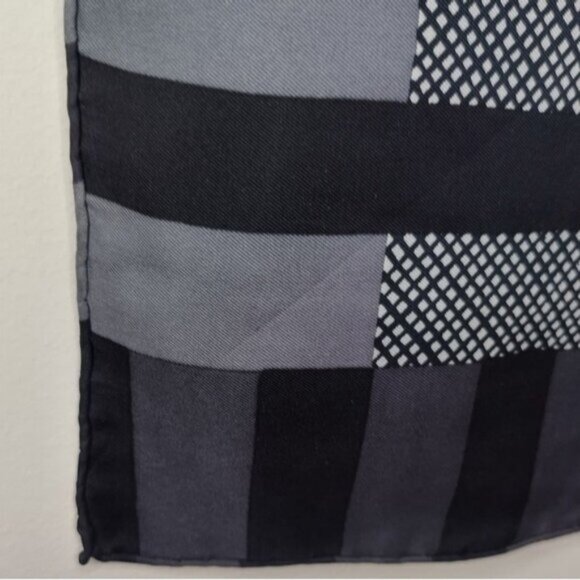 Yves Saint Laurent Stripe Print Cotton Scarf - Picture 6 of 7